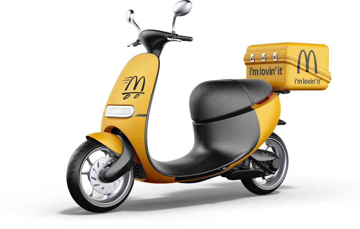 Motocicleta delivery McDonald's